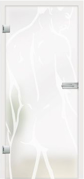 Luciano frosted design on frosted glass